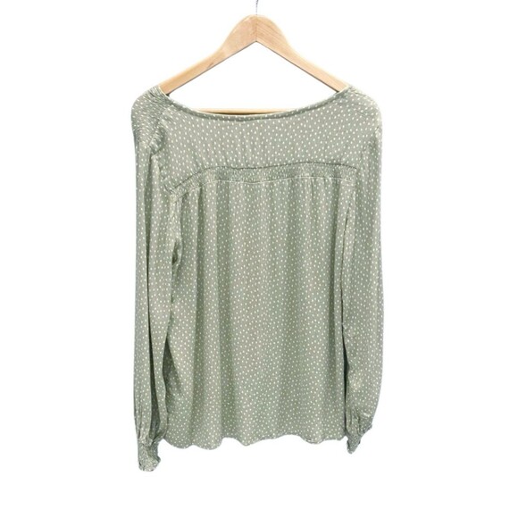 Market & Spruce Light Green in Polka Dot Print Lightweight Shirt Size Medium - Picture 3 of 8